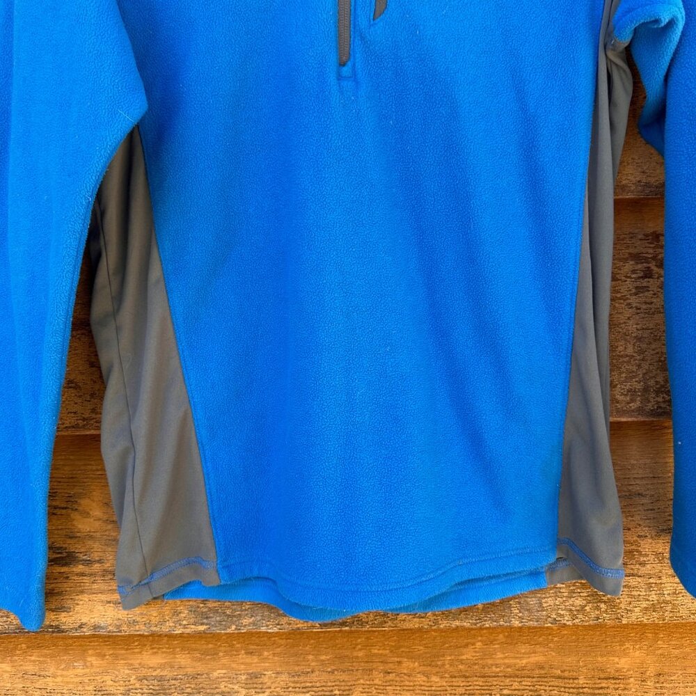 Columbia Mens Vintage Y2K Blue/Grey 1/4 Zip Pullover Fleece Sweater Size S Polye - Picture 5 of 8
